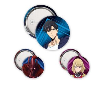 Pack 3 Badges Solo Leveling : Igris, Jinwoo & Cha Hae-In