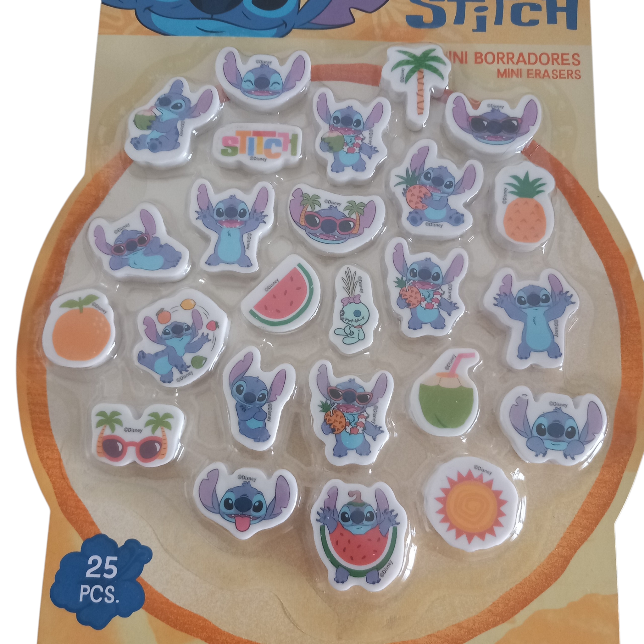 Set de 25 Mini Gommes Disney Stitch Tropical, Cerdá, Cerda, photo 2