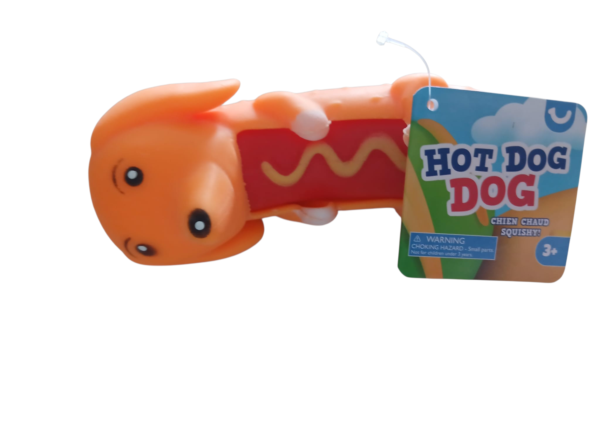 Jouet Antistress Chien Hot-Dog Squishy, Keycraft, photo 3