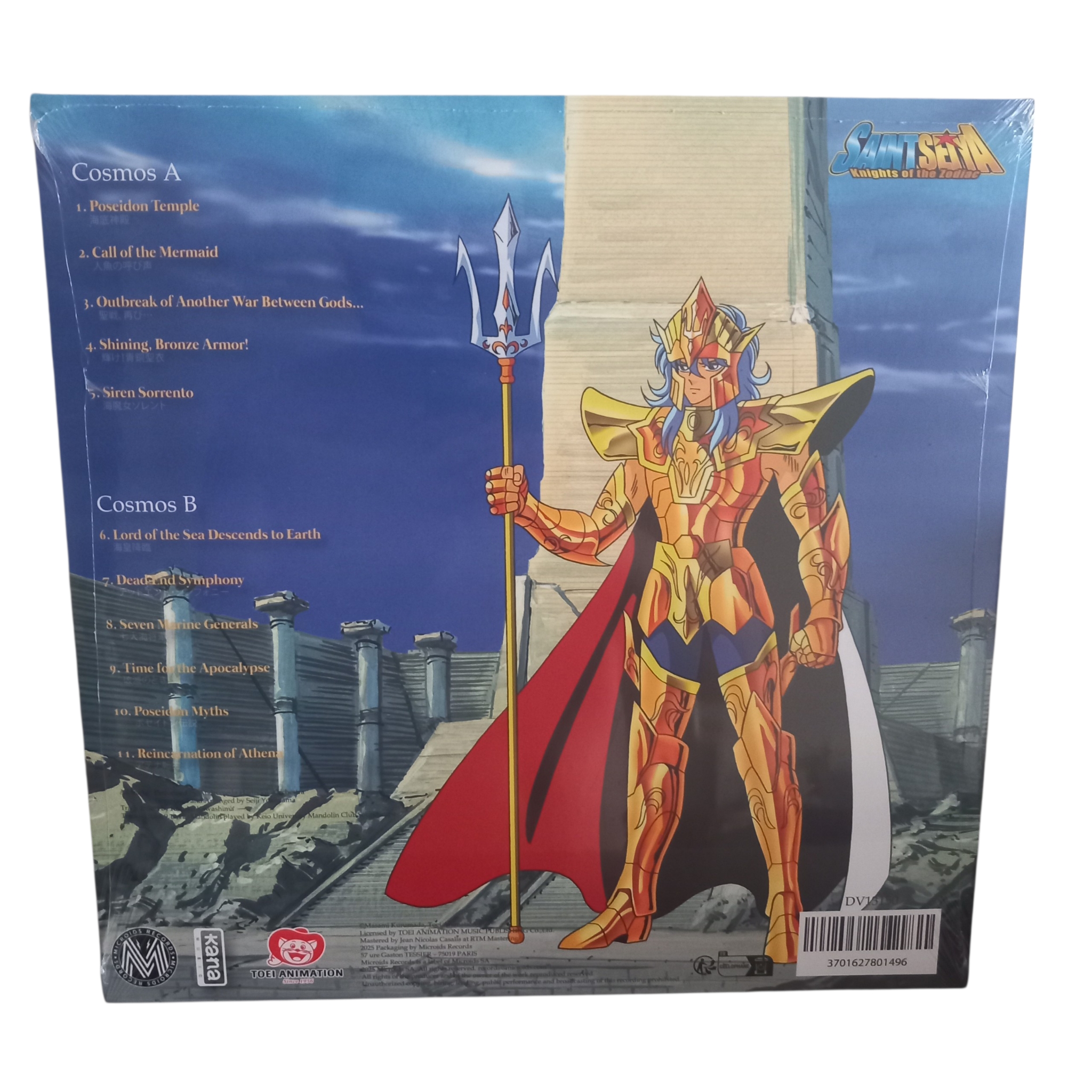 Disque Vinyle Saint Seiya Music Collection Vol. 7, Édition Collector Couleur, Toei Animation, vue de dos