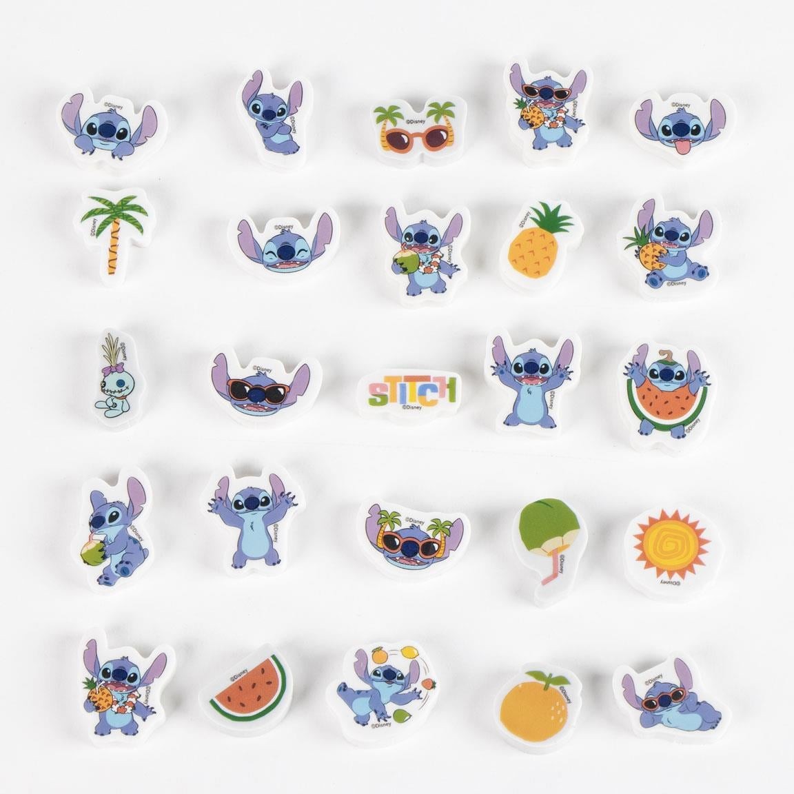 Set de 25 Mini Gommes Disney Stitch Tropical, Cerdá, vue 2 — visuel fournisseur