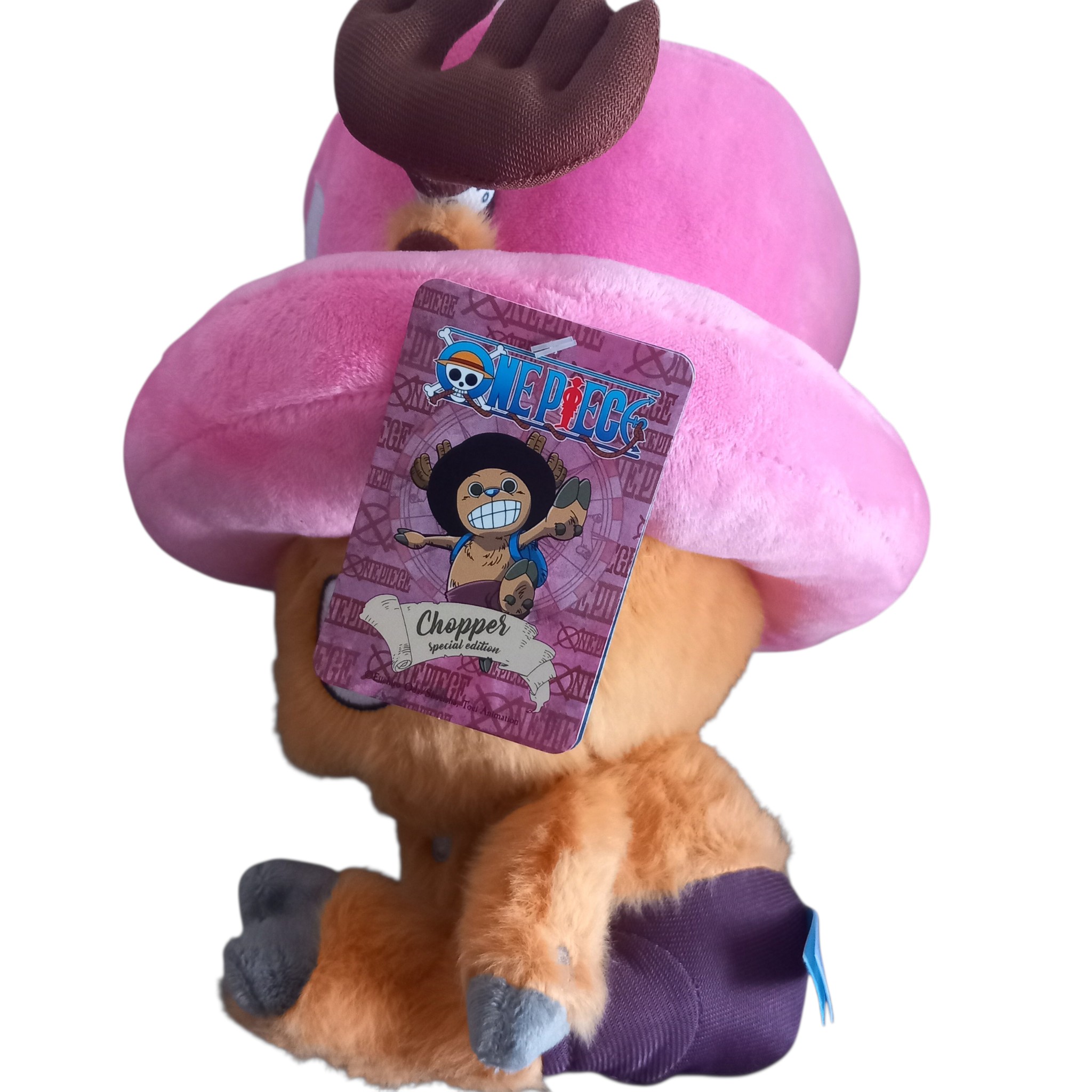 Peluche Tony Tony Chopper Barrado, One Piece, Toei Animation, vue de côté